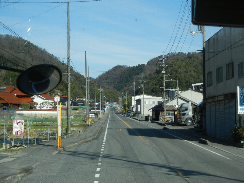 旧道の中大林バス停付近 旧道の中大林バス停付近