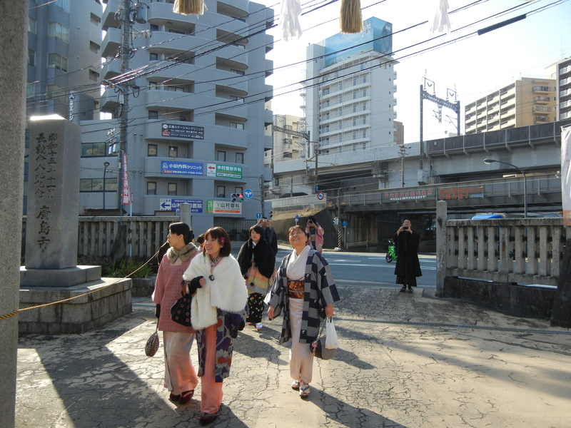 饒津神社に到着 饒津神社に到着